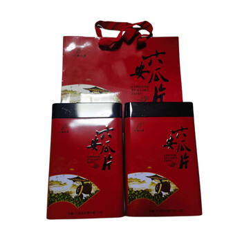 Jiangling tea rhyme 2024 new tea lu'an guapian bulk canned alpine tea green tea source manufacturer one-piece gift box (2 tin cans + 1 handbag