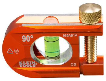 Klein tools 6.35cm dog legless electrician's level orange aluminum single bubble