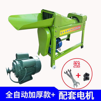 Jiujuhe customized rice machine threshing machine new fully automatic electric corn peeling household small agricultural husking machine fully automatic thickened matching motor