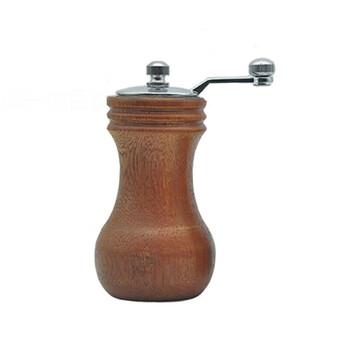 Solid wood hand-cranked pepper grinder mahogany ceramic core pepper grinder artifact manual grinding retro freshly ground large solid wood pepper mill