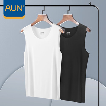 Aiyouen aiyouen bottoming vest men's modal ice silk vest men's seamless summer thin hurdle fitness sweatshirt bx902dw black single pack xl