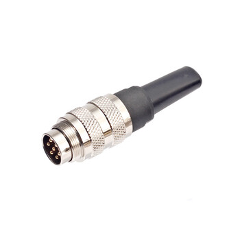 Aviation plug m16 straight male and female metal 23458 core 12/19j09 binder waterproof connector m16 straight plug with tail tube male (pin) 6p