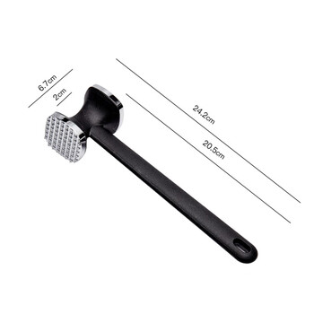 Gu taizuo pine meat hammer steak special ice crushing meat tenderizer household large nail hammer artifact cucumber double-sided pork chop selection-zinc alloy meat hammer silver