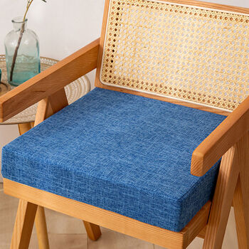 Zhujing (zhujing) custom-made thickened high-density sponge cushion chair cushion office sedentary mahogany sofa cushion bay window cushion heightening sapphire blue 50x50cm thick 8cm