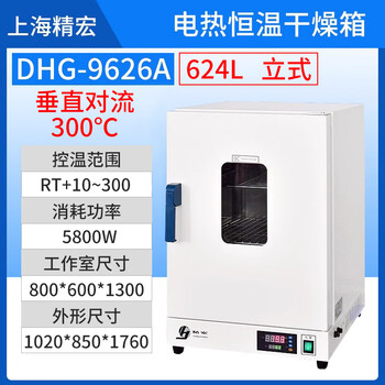 Renjuyi customized shanghai dhg-9030a/9070a blast drying oven electric heating constant temperature laboratory industrial oven vertical dhg-9626a (624 liters) 300