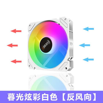 Jizhi titan pro computer case (side transparent/supports atx/wide-body gaming computer case/supports long graphics card/back line) white reverse leaf twilight fixed color colorful fan