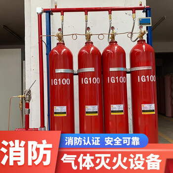 Zhenxing fire equipment ig100 gas fire extinguishing system ig100 gas fire extinguishing equipment qmh15/80 factory use 82l carbon dioxide ig100 gas fire extinguishing device