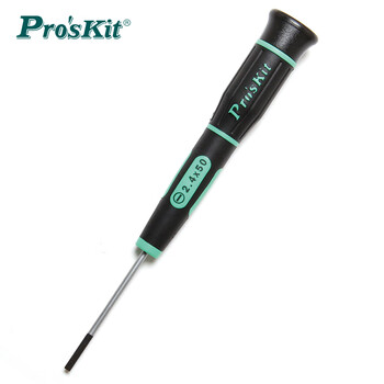 Pro skit sd-081-s4 green and black slotted precision screwdriver -2.4*50mm