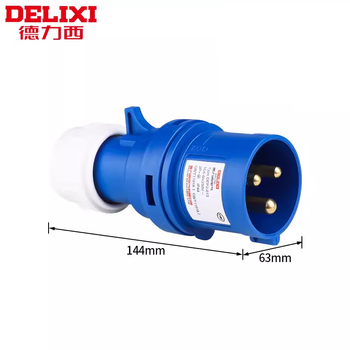 Industrial plug rated current 16a number of poles 3 cores