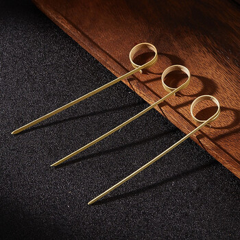 Bar soul cocktail decorative picks creative wine picks bamboo picks martini olive picks professional bartender supplies fruit picks fruit forks rings - original color 100 count