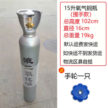 Zhihuishu oxygen bottle industrial small argon nitrogen high pressure seamless steel tank welding 10l15l 15 liter carbon dioxide bottle handle model with certificate