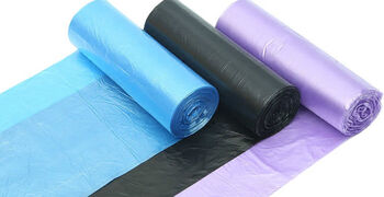 Meiji garbage bag black kitchen disposable plastic bag vest portable medium and large size 55*60 purple 10 black 10 rolls 200 portable large and thickened thickened