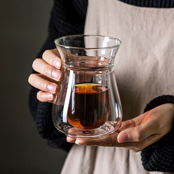 Chomu coffee sharing pot high borosilicate glass cup hanging ear hand brewed coffee pot fair cup tea sharing cup tasting cup sharing pot trumpet style 310ml