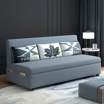 Technology fabric sofa bed all in one dual use 2025 foldable multifunctional small apartment living room double retractable storage color no. 5 1.8m coconut brown model with 2 storage boxes