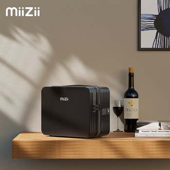 Mi zhi suitcase small women's 14-inch mini cosmetic case portable gift souvenir box storage bag password box for men noble black 14-inch wide trolley