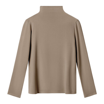 Haobo women's autumn and winter bottoming shirt amino acid skin care clothes half turtle collar casual bottoming underwear bottoming shirt db2401 khaki m (160)