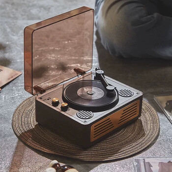 Hkmw sony machine sony same cd player bluetooth speaker portable all-in-one player instrumental music album record cd disc walnut upgraded flagship model four speakers studio sound quality pickup bald head