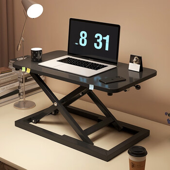 Mikemijia computer desk lift standing office workbench monitor lift bracket desktop desk single layer multi-stage 60cm black