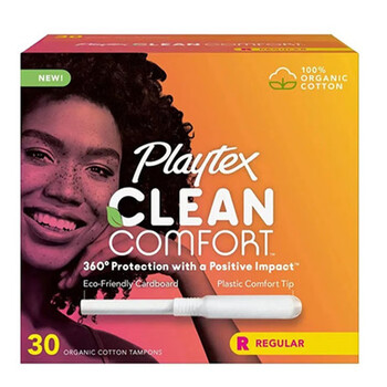 Playtex american tampon silky series 520 gift organic cotton environmentally friendly version 30 long tubes regular liner