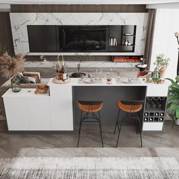 Island table dining table integrated living room bar table partition cabinet simple modern horizontal hall sofa back partition sideboard 2 meters long 2 doors delivery and installation included