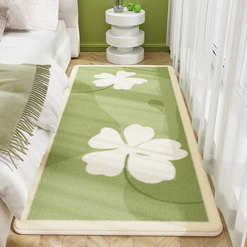 Yunpo bedroom bedside blanket high-end room stain-resistant thickened imitation cashmere blanket ins style long no-care under-the-bed carpet f-98 40*120cm