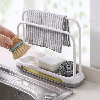 Moyu xinjie sink countertop rag rack kitchen supplies household scouring pad storage dishcloth drain rack