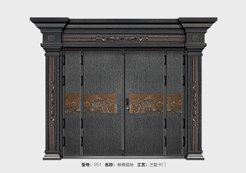 Delijia villa door simple home security door entrance door rural stainless steel double door living room zinc titanium alloy entrance style 11 per square