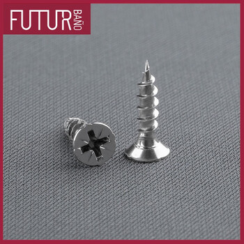 Feitong bano regular screws 4x16 titanium silver self-tapping screws dovetail nails furniture custom wardrobe assembly hardware bag (100 pieces/bag)