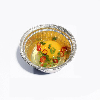 Mrs. zhuang 175ml round box 125 pieces oven baking disposable tin foil box ztt-9291b