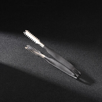 Bar soul stainless steel ice clamps high quality stainless steel clamps non-slip handle ice cube bar bar mixing tools bbq clamps