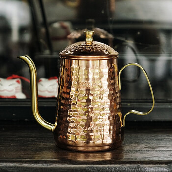 Kalita japanese kalita hand-pour pot japanese-style hand-pour coffee pot hammer-eye copper pot long mouth hand-pour fine mouth pot 600ml copper coffee pot
