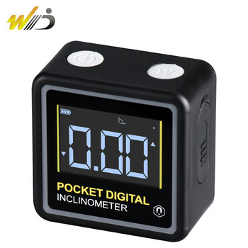 Weidu (wd) micro digital display inclination box high-precision angle measuring instrument inclinometer mini level slope gauge electronic ruler micro digital display inclination box (4*90)