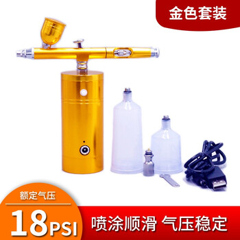 Zhuo shikun mini portable electric airbrush rechargeable air pump set model spray paint color model paint gold air pump set