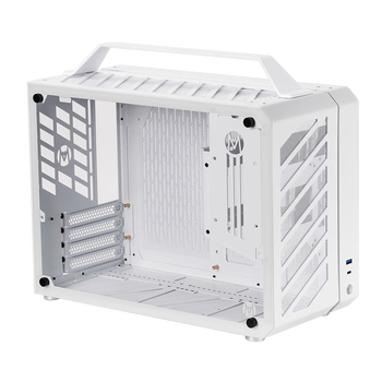 80% new sugar cube mechanical master c+max portable compact portable itx/matx supports ultra-long graphics card desktop mini computer small chassis polar white air version