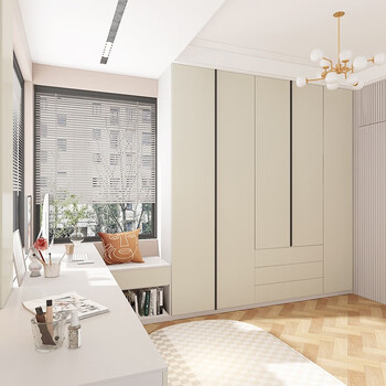 Oubli walk-in wardrobe cloakroom, whole house customization, simple modern wardrobe, whole bedroom, one door to top custom wardrobe, customization fee, actual payment can be deducted from the equal amount of payment