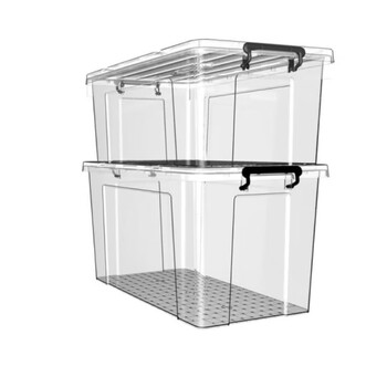 Yanben gd-y2217 transparent storage box plastic organizer storage storage box turnover box 40l 43.5*29*25cm