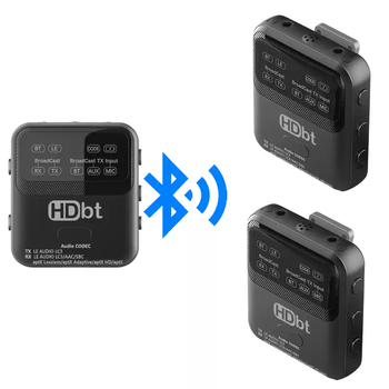 Qualcomm qcc core lc3 bluetooth 5.4 fiber optic coaxial usb broadcast auracast audio transmitter b520pro one to two b520pro bluetooth