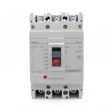 China people's electrical appliances plastic case circuit breaker rdm1-125l/3300 air switch 100a 3p