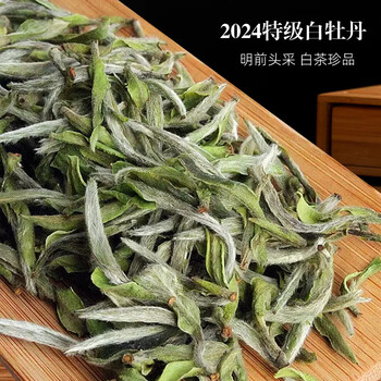 Haomu 2024 premium floral white peony wang mingqiantou picked fuding alpine white tea fengxi dahao spring tea one bud and one leaf 30g