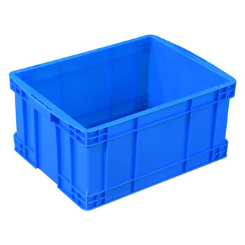 Jinmingcheng plastic turnover box rectangular large thickened pe clinker plastic frame for storage shelves with lid manufacturer wholesale customization 1120 boxes (length 1175*width 755*height 345mm) blue