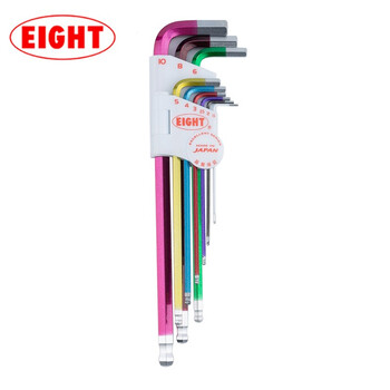 Eight japan bailey hexagonal wrench set combination multi-function special hexagonal hexagonal 6-corner key screwdriver tool tlc-s9n special long color drill bit hexagonal wrench