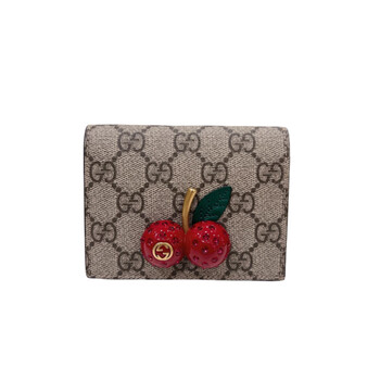 Second hand 99 new gucci bifold short wallet card holder luxury luggage 98 new cherry