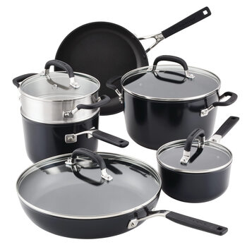 Kitchenaid 10-piece non-stick cookware set, aluminum alloy, fast heat conduction, kitchen cooking set
