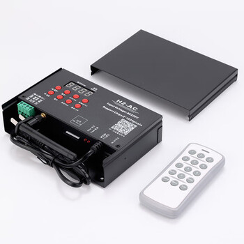 Full color fantasy led controller programmable with sd card light strip wall washer line point light source module black h2ac wireless