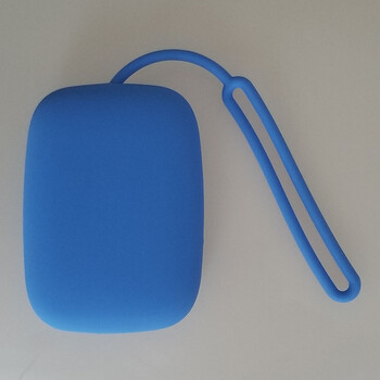 Changyin square silicone key bag, japanese and korean candy color, fashionable and versatile key storage bag, bus card bag, id meal card holder, blue square key bag