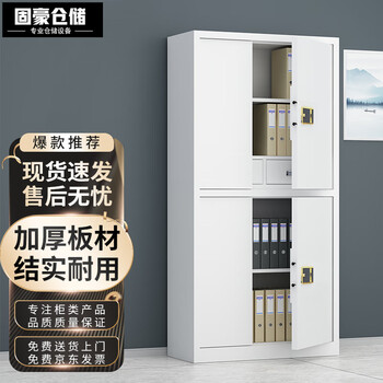 Guhao storage iron cabinet office file cabinet confidential cabinet steel anti-theft fingerprint password lock double section file cabinet upgraded double section with pull electronic fingerprint lock