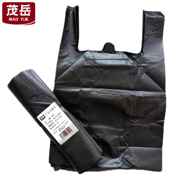 Maoyue black vest plastic bag 35cm 52cm strips
