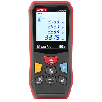 Uni-t distance meter infrared laser measuring instrument interior decoration handheld room measuring instrument electronic ruler lm50e 50 meters