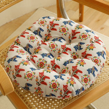 Fancychic large cushion large futon bay window cushion japanese tatami sitting floor cushion reliable thick cotton and linen style round-colored trojan diameter 45cm