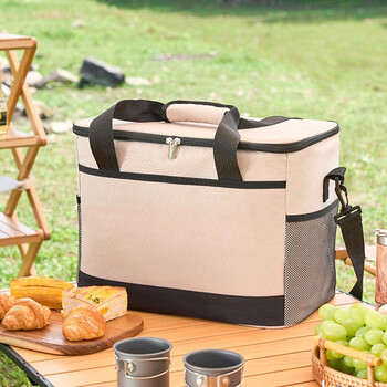 Zhanduo insulated box refrigerator bag car refrigerator outdoor ice bag portable takeaway box large capacity household cooling bag gray large 30l + strap